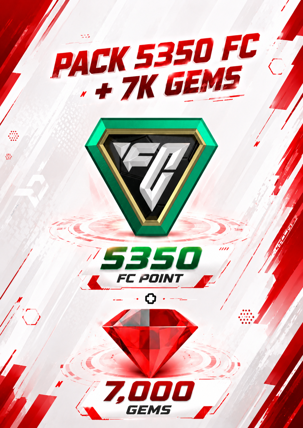 COMBO 5350 FC POINT + 7.000 GEMS CHÍNH HÃNG